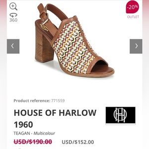 House of Harlow 1960 Teagan woven leather sandals